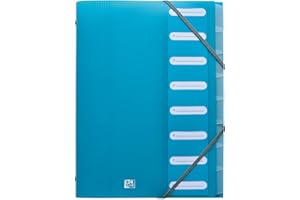 OXFORD Trieur Standard 8 Compartiments School Life A4 Couverture Polypro Couleur Aleatoire