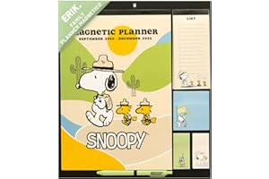 Grupo Erik: Calendario Famiglia 2026 Snoopy | Calendario Magnetico Frigo 2026 con 4 colonne, 30x34cm, da Settembre 2025 a Dicembre 2026 con To Do List, stickers e penna inclusa