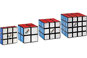Rubik's Eco Bundle Pack, Rubik's Edge, Original 2x2, Original 3x3 & Original 4x4 Classic Cube in Eco Packaging