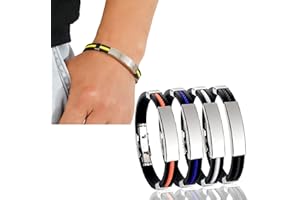 Yaepoip 5 Pieces Therapeutic ION Titanium Wristband, Oveallgo Apus Ion Therapeutic Lympunclog Titanium Wristband, Apus Ion Therapeutic Lympunclog Titanium Wristband