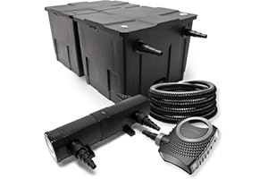 Kit de filtration avec Bio Filtre 60000l, 36W UV Stérilisateur, 80W Pompe