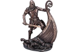 Nemesis Now Brązowy blask święty, figurka Wikingów lędźwi statek, rozmiar uniwersalny