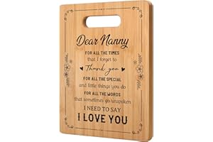 ELEQUAINT Mothers Day Birthday Gift for Nanny, Nanny Gift from Grandchildren, Premium Bamboo Cutting Board Present for Nanny, Funny Kitchen Gift for Nanny Nana Nan, Best Nanny Gift for Mothers Day