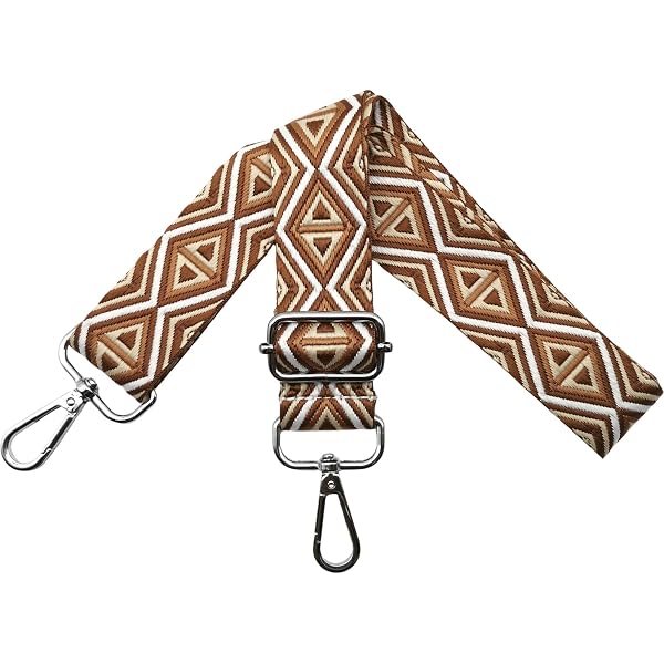2 Tracolle Larghe Regolabili Per Borsa | Cinghie Universali Con Moschettone Girevole 75-145 Cm | Accessori Fai Da Te In Fantasia Geometrica