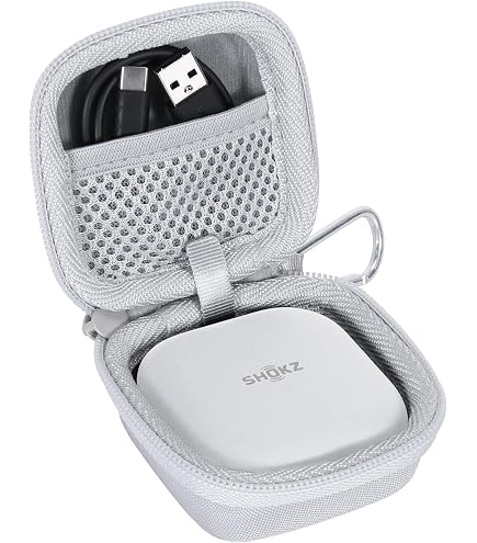 SHOKZ Clip-On Earbud Carrying Case-Black | Compact storage box
