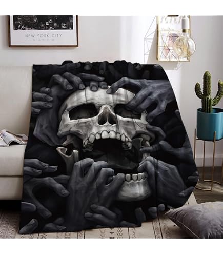 Halloween-Überwurfdecke Mit Blut-Hand-Motiv – 101,6 X 127 Cm | Aus Weichem Mikrofaser-Fleece, Gruselig & Gemütlich