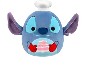 Squishmallows Original 8-Inch Disney Chef Stitch with Cake Plush