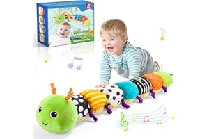 Toyzey Baby Spielzeug Raupe Musikalisches Plüschtier Babyspielzeug 0-6 Monate Baby Geschenk Geburtsgeschenk (Grün)