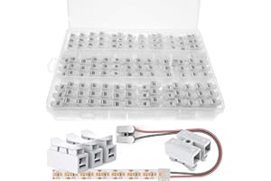 cersaty® 104 Pcs Domino Electrique,CH2/CH3 Terminal Rapide Rapide Autobloquant, 10A Bornier Electrique Connecteur de fil
