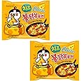 SAMYANG Ramen Korean Noodles Hot/Mild / Stir Fries/Soups(Buldak Cheese.2Pack),299 Grams