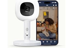 Nanit Pro Babyphone Caméra, Support et Bande Respiratoire - Caméra Bébé - 1080p Vidéo & Audio Bidirrectionnel, Moniteur Respiration - Blanc (Nanit Pro + Support Flexible)
