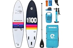WOWSEA Rainbow R1 Stand Up Paddle Hinchable, Duraderas y Estables Caza Tablas De Paddle Surf, Pesca Tablas De Paddle con Accesorios iSUP, Buena Opción para La Exploración Acuática y Enseñanza