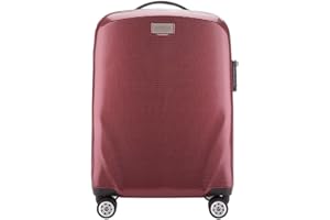WITTCHEN PC Ultra Light Mała walizka Bagaż podręczny Walizka kabinowa Walizka podróżna z polikarbonu 4 kółka skrętne Zamek TSA Teleskopowy uchwyt Rozmiar S Bordowy