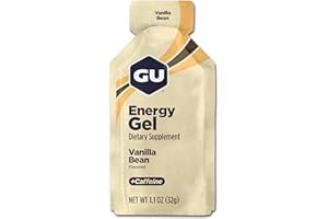 GU ENERGY GEL - Vanille - Boîte de 24 gels - Gel énergétique - Sodium - BCAA - Idéal pendant l'effort 100Kcal