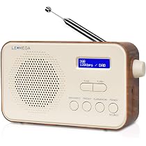 Radio Digitale LEMEGA CR4 – DAB/DAB+ E FM, Bluetooth, Doppia Sveglia, Display Color 2.4'', Timer Sleep/Snooze, Effetto Legno, Jack Cuffie, Bianco - 4