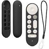 kwmobile Silicone Case Compatible with Google TV Streamer 4K Remote Control Case &ndash; Silicone Remote Control Case &ndash; Black