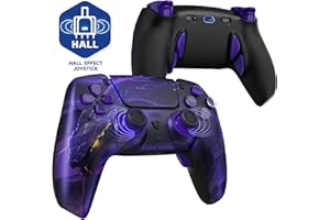 HEXGAMING PHANTOM Pro Controller with 4 Remappable Buttons, 6 Remapping Profiles, 8 Interchangeable Analog Stick, and Adjustable Triggers Compatible with ps5, PC, Mobile - Hall Effect Orochi