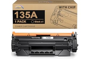 COLORFLY W1350A 135A con chip compatibile per HP 135A W1350A per HP Laserjet MFP M234dw M234sdw M234sdn M234dwn M209dw M209dwn M234 M209 135X W1350X (1 nero)