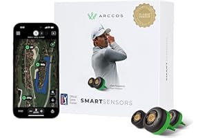 Arccos Smart Sensors: Automatic Golf Game Tracking System, A.I. Powered GPS Rangefinder & Smart Club Distances (Gen 4, Green)