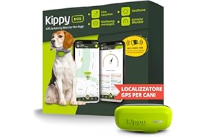 Kippy DOG | GPS per Cani - Localizzatore per Cani e Gatti Impermeabile con GPS per collare - Tracker di Attività e Salute del tuo Cane, con Recinto Virtuale e Notifiche - Colore Verde
