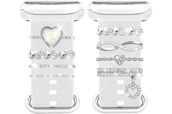 Joycabin Klockarmband, berlocker, klockarmband, berlocker, berlocker, armband, metalldekoration med spänne för Apple Watch Series 8 7 6 5 4 3 2 1