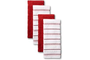KitchenAid Albany Küchentuch-Set, Rot/Weiß, 40,6 x 66 cm, 4 Stück