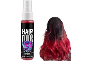UJOOGBU Hair Colour Spray,Temporary Hair Dye,Temporary Coloured Hair Spray,Red Hair Spray Colour for Kids,Washable Coloured Hair Spray Wash Out Kids,Semi Permanent Hair Dye Spray,Instant Styling(Red)
