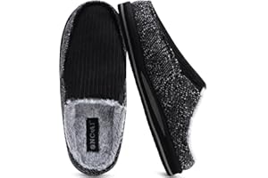 ONCAI Chaussons Homme Confort Peluche Mousse Mémoire Intérieur Extérieur Pantoufles da Maison en Caoutchouc Antidérapantes Taille 40-50