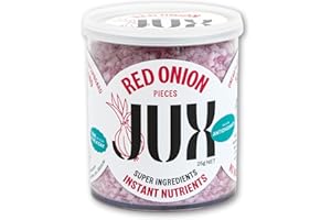 JUX Freeze-Dried Red Onion 2-Pack Bundle | 100% Natural & Nutrient-Rich | Rehydrates Instantly for Cooking, Sauces & Garnishing | Long Shelf Life | Equals 300g of Red Onion | No Additives, Vegan