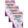 CRAYOLA Pastel SuperTips Washable Markers - Assorted Colours (Pack of 36), Premium Felt Tip Pens That Can Easily Wash Off Skin & Clothing, Ideal for Kids Aged 3+