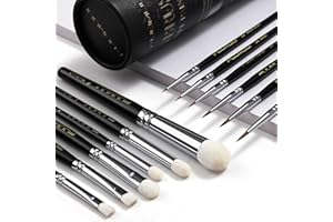 TYRKUIY Miniature Paint Brushes Dry Brush Set,12pcs Miniature Painting Modeling Fine Detail Paint Brush Set, Drybrush Paint Brush for Miniature,Model,Figurine