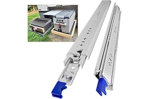 AOLISHENG schubladenschiene vollauszug 500 mm,Schwere schubladenführungen mit Schloss 120 kg Ladekapazität, 1 Paar (2 Stück) (With lock, 20 inch(500mm))