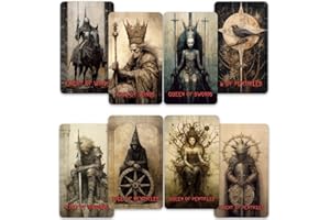 CRAFTERIAN Horror Tarot Cards, 78 Cards Deck with Foil Edges, Original for Beginners and Experts with Guide Book, Fortune Telling Game, Divination Tools for All Skill Levels.