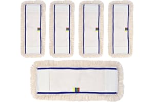 HYPAFOL Profi Wischbezug aus Baumwolle | 50cm Breite | 5er-Pack | für alle Bodenarten und Bodenwischer | Ersatzbezug zur Schmutzaufnahme mittels Wischmopp