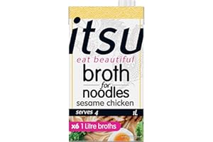 itsu Sesame Chicken Broth For Noodles 1L | Ready-to-Use | Asian-Inspired | Pack of 6