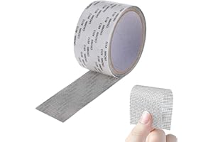 iJiZuo Fliegengitter Reparatur Set, Stark Selbstklebend Glasfaser Reparatur Klebeband mit für Fiberglas-Pflaster für Fenster Tür Loch von Insektenschutz/Fliegengitter (Grau)