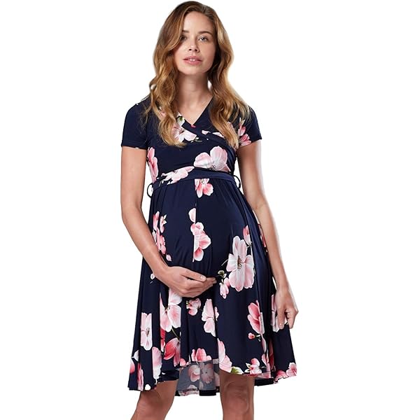 Robe Maternité Robe D'allaitement Happy Mama - Noir à Pois