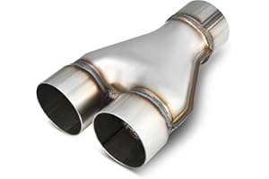 AUTOSAVER88 3 Inch Dual Exhaust Y Pipe, 3" Single to 3" Dual Exhaust Adapter Connector, Stainless Steel Diesel Y-Pipe, 10" Overall Length, Universal 3 Inch Y Exhaust Pipe, Weld-on