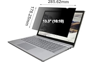 ARCANITE Privacy Screen Filter for 13.3" Widescreen Monitor (16:10), Antimicrobial / Anti Blue Light / Anti UV / Anti Glare Screen Protector