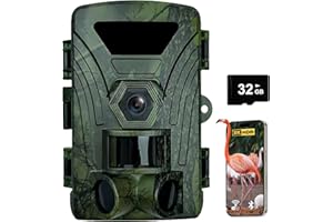 YOVOCA Fototrappola 8K, Fototrappole Infrarossi Invisibili WiFI 60MP, 120° WiFi Fotocamera Caccia con SD da 32 GB, Foto Trappola di Videosorveglianza per Animali Movimento Attivato Visione Notturna