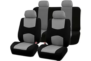 GUANGYU Sitzbezüge Auto Schonbezüge Universal,Autositzbezüge Set Auto-Zubehör Innenraum (Grau)