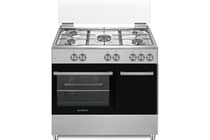 Cucina Gas SCHAUB LORENZ ss590ex 5 Fuochi a Gas Forno Elettrico Classe A 90 x 60 Inox