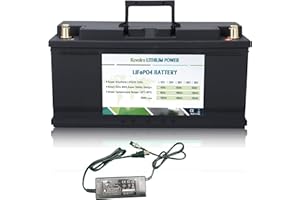 KCVOLRO Batteria LifePo4 12v 100Ah 3000-7000 cicli profondi con ferro al litio BMS per camper camper caravan solari marini golf cart Run