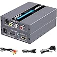 EASYCEL RCA S-Video auf HDMI Konverter, RCA Composite CVBS AV oder S-Video + R/L Audio Eingang zu HDMI Ausgang Upscale Konver