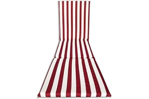 Il Tuo Artigiano Design Coussin rembourrŽ pour Chaise Longue Artisanale, entirement Amovible en 100% Coton, 190 x 60 x 4,5 cm (Bordeaux)