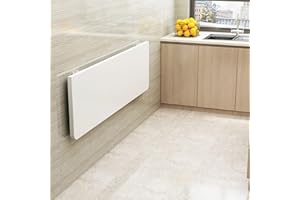 RELOVE Mesa flotante para comedor o cocina, plegable, invisible, repisa para ordenador flotante, para el hogar, mesa de lavandería plegable (60 x 30 x 1,6 cm) color blanco