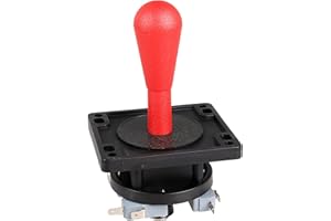 EG STARTS American Style Arcade Competition Joystick a 2 pin Commutabile da 8 modi di funzionamento, impugnatura ellittica, precisione 8-Way 0,187" (4,8 mm) Terminale (rosso)
