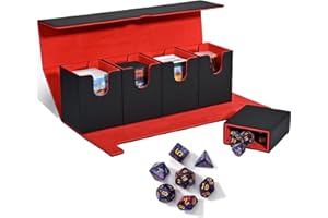 SMGBWAY Boîte de rangement pour cartes Magic the Gathering, Card Deck Box pour MTG TCG CCG Yugioh Cartes 5 en 1 avec 7pcs dés pour plus de 900 cartes, Magnetic Trading Cards Box pour Cartes à Collectionner