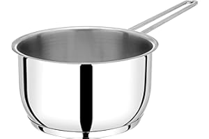 PINTINOX Prima Collection, Casseruola 1 Manico Serie First in Acciaio Inox 18/10, con Fondo 3 Strati, Adatto all'Induzione, Diametro 16 cm