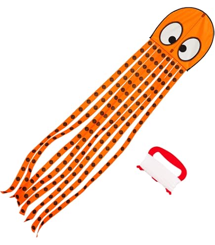 2er Set Riesen Oktopus-Drachen Für Kinder & Erwachsene – Bunt, Langer Schwanz, Einfach Zu Fliegen